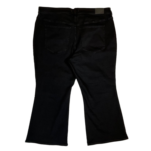 Madewell Plus Mid Rise Kick Out Crop Jeans Black Size 24W - Picture 4 of 4
